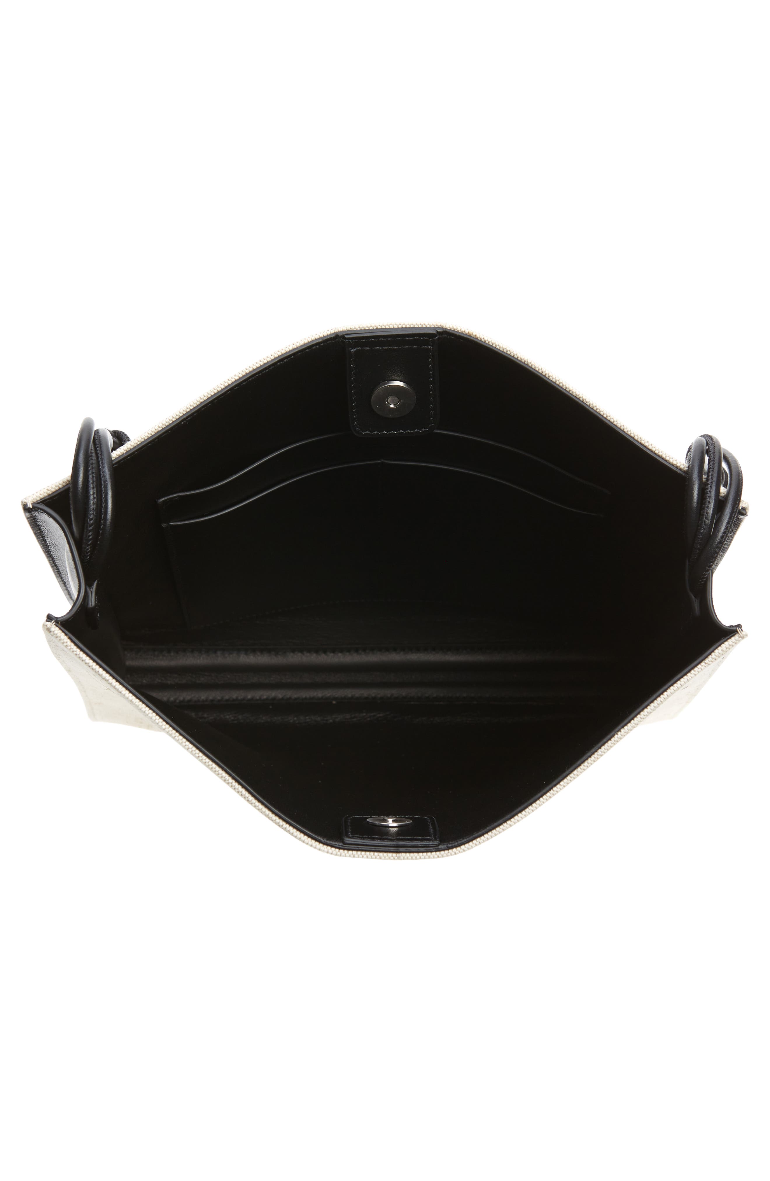 Jil Sander Medium Tangle Canvas & Leather Shoulder Bag, Alternate, color, 