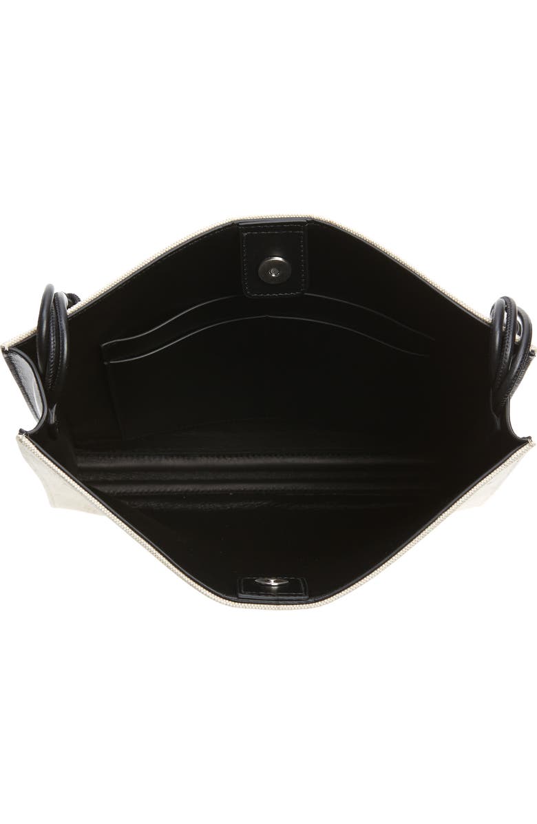 Jil Sander Medium Tangle Canvas & Leather Shoulder Bag, Alternate, color,