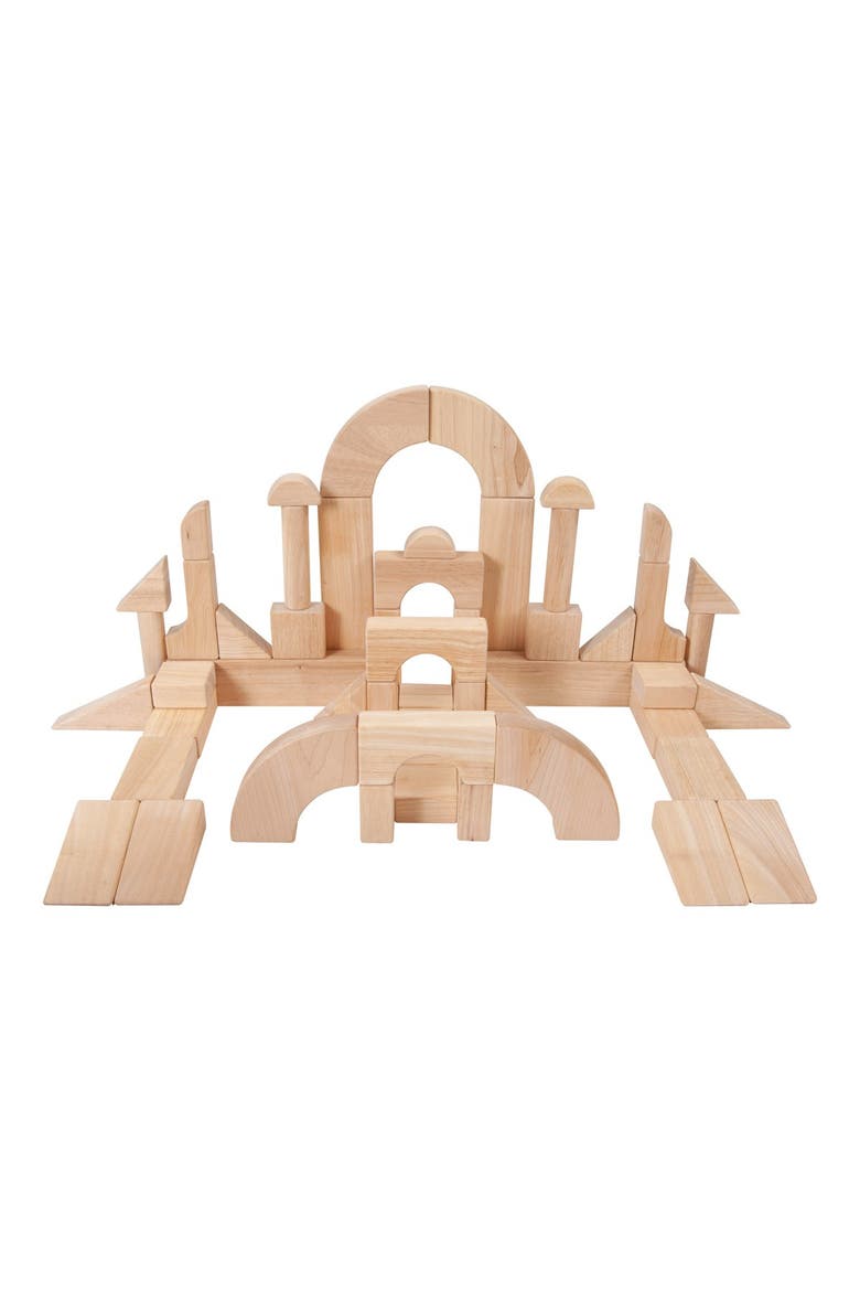 Unit Block Supplement Set 1 - 60 Pieces in 14 Shapes, Alternate, color, Beige