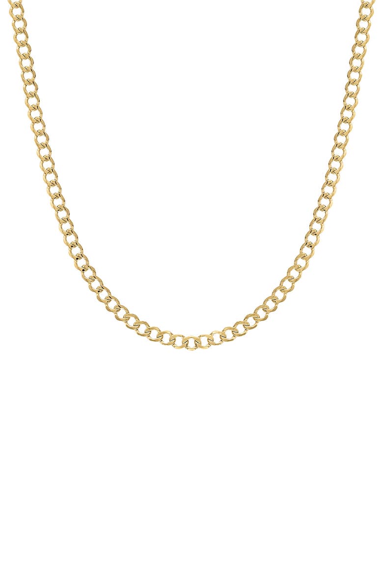FZN Curb Chain Necklace, Main, color, Yellow