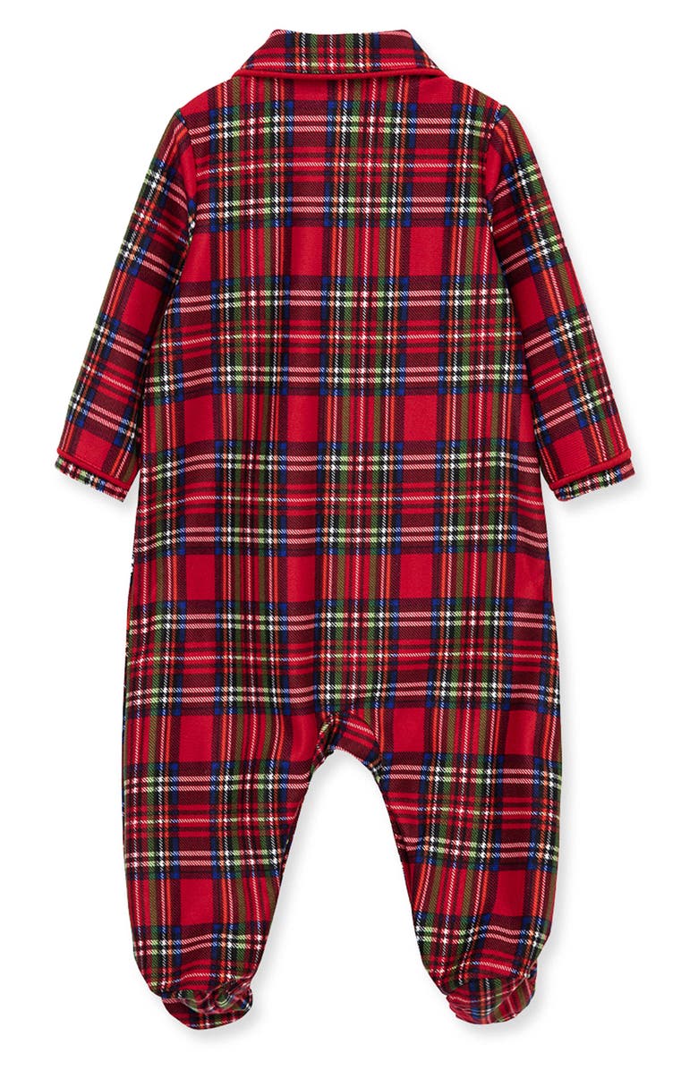 Little Me Plaid Footie, Alternate, color, Red Plaid