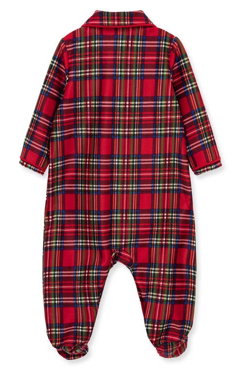 Little Me Plaid Footie In Multi