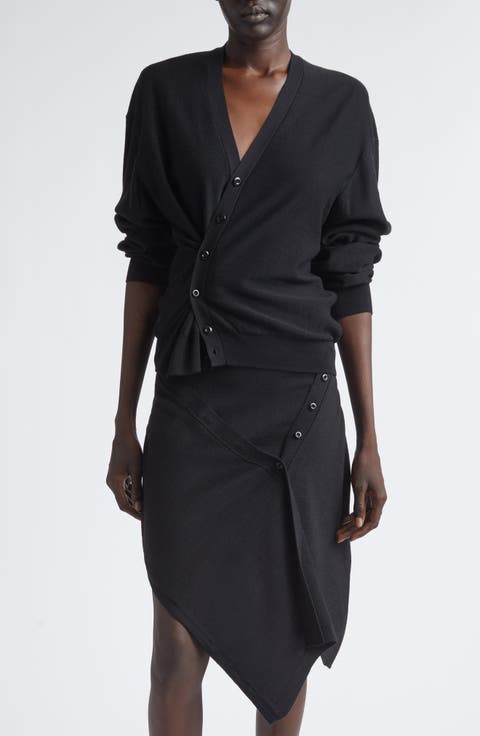 Twisted Merino Wool Blend Cardigan