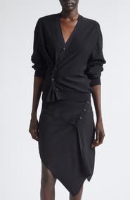 Lemaire Twisted Merino Wool Blend Cardigan