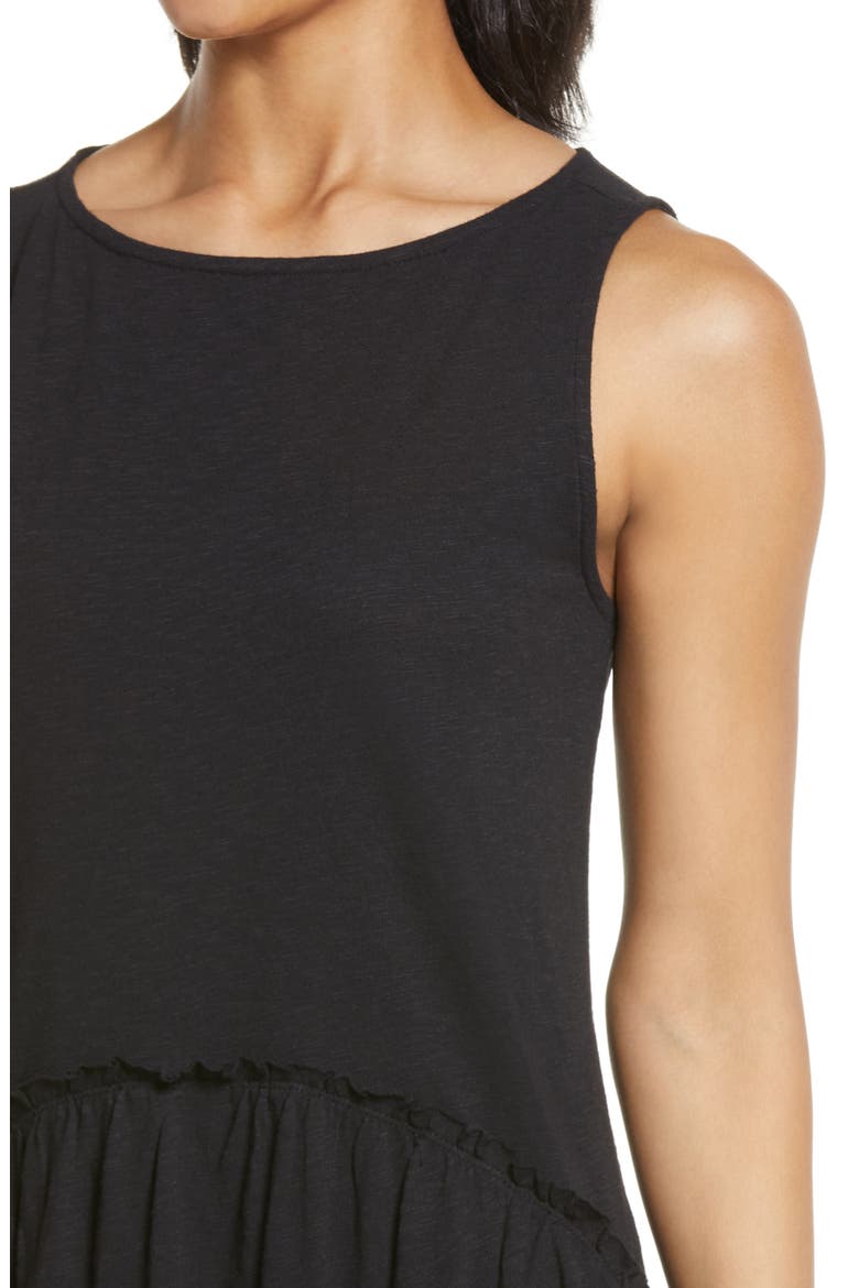 Sleeveless Drop Waist Dress, Alternate, color, BLACK
