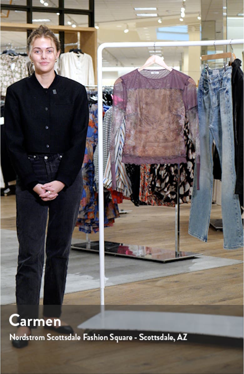 Mixed Media Floral Mesh Top, sales video thumbnail