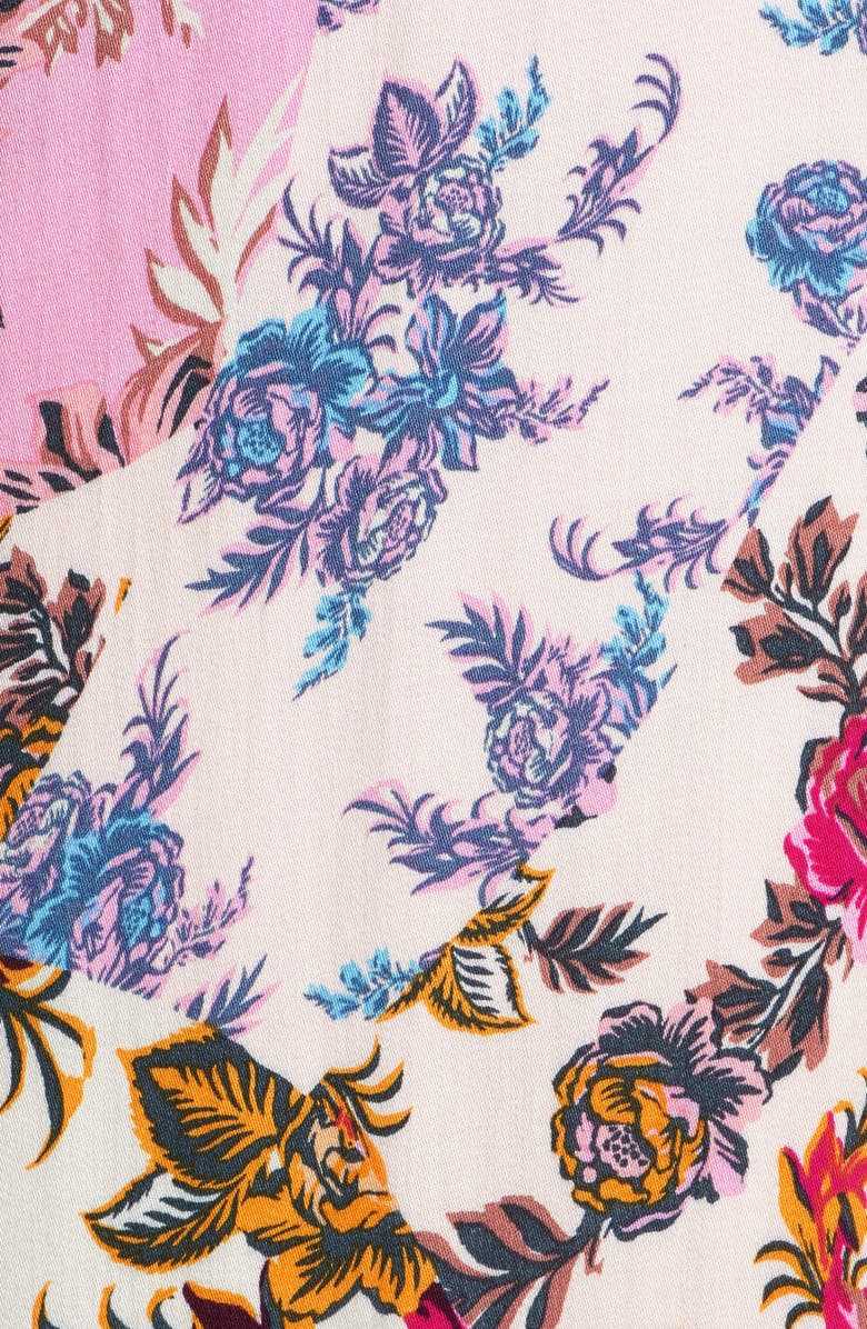 Adelyn Rae Abbi Mixed Floral Wrap Dress, Alternate, color, 