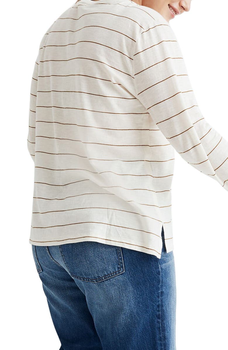Madewell Stripe Whisper Cotton Long Sleeve Tee, Alternate, color, 