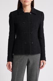 BOSS Jopana Double Breasted Tweed Jacket