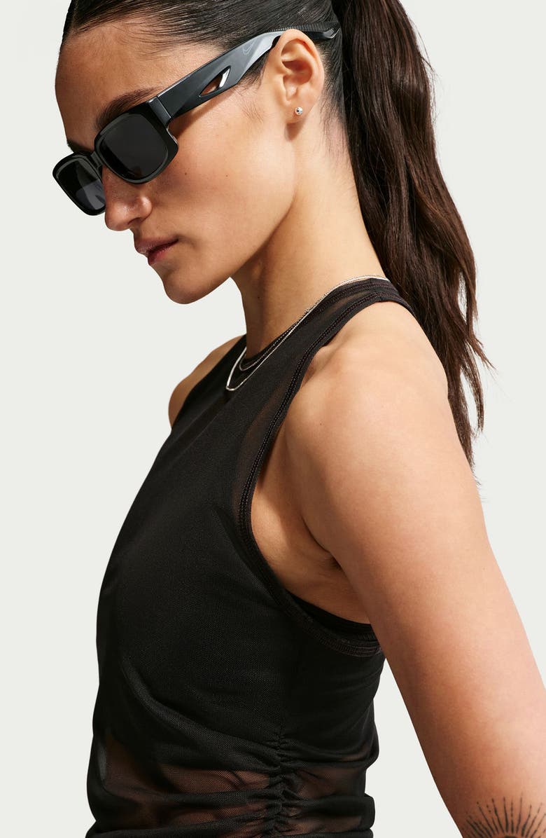 Nike Sheer Racerback Tank, Alternate, color, Black/ Sail