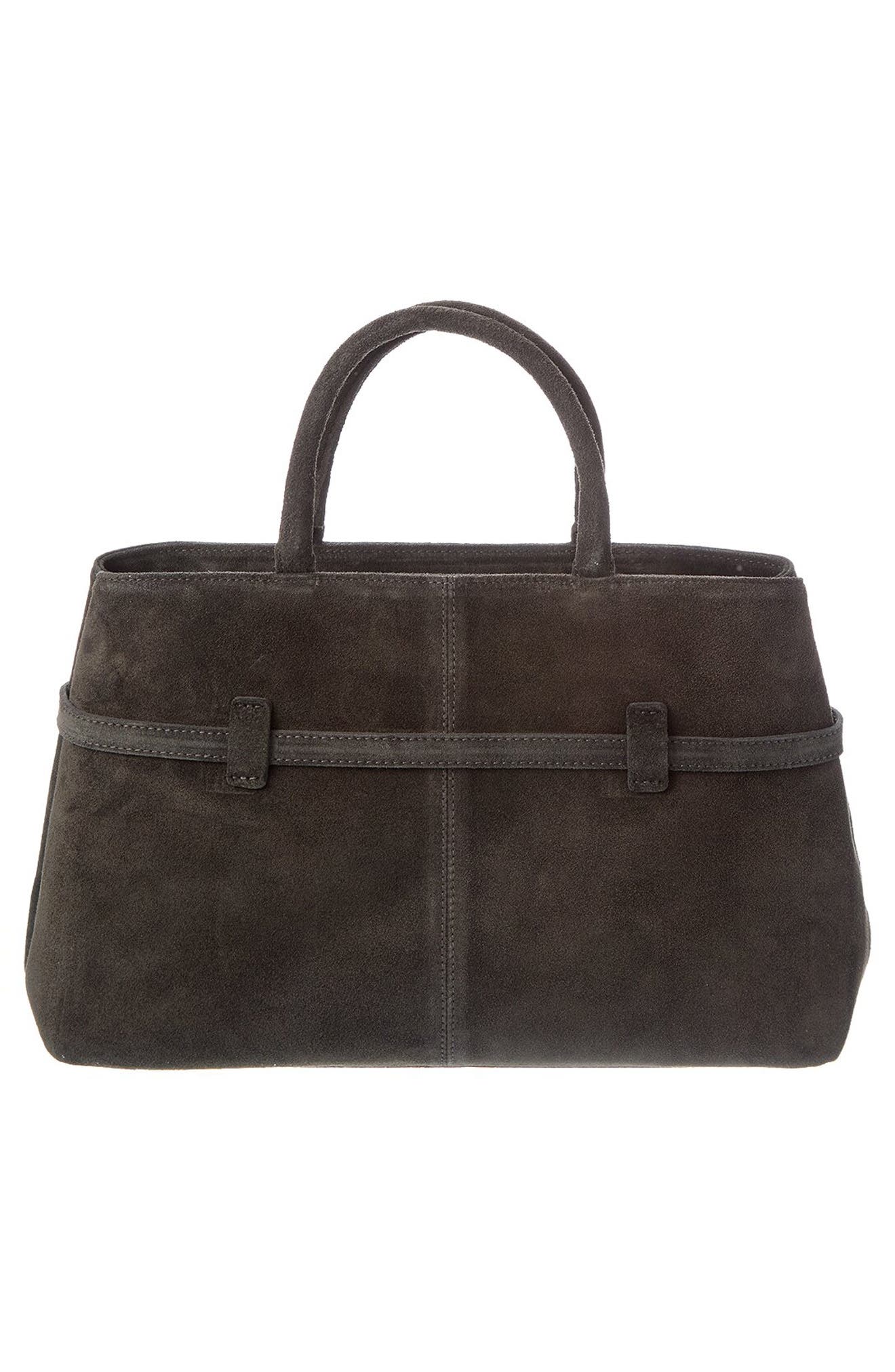 Elspeth 92 Suede Shoulder Bag, Alternate, color, GRAY