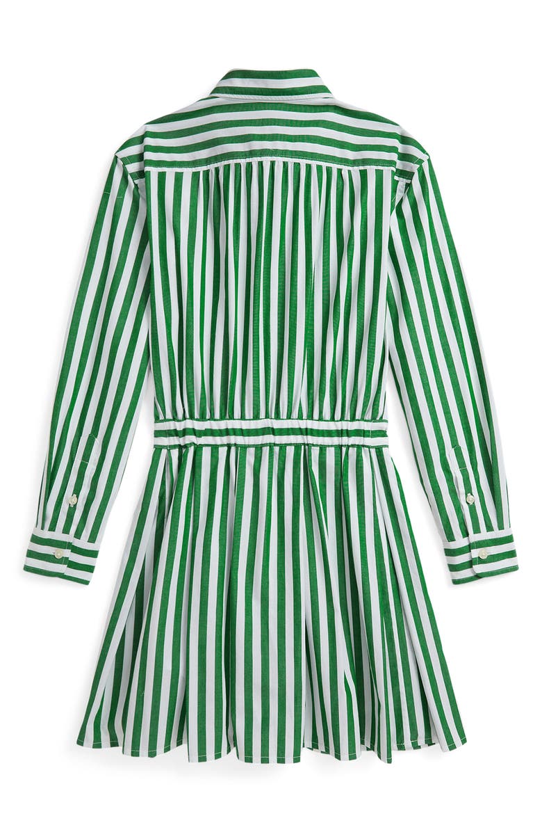 Polo Ralph Lauren Kids' Stripe Long Sleeve Cotton Shirtdress, Alternate, color, 