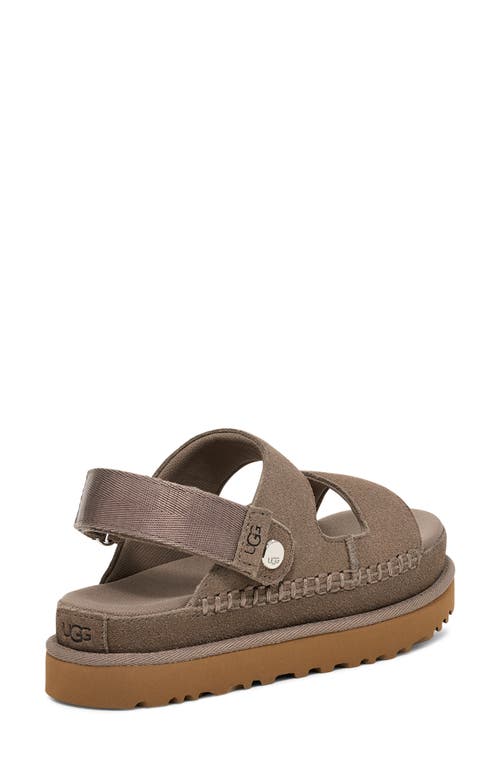 Ugg(r) Goldenstar Glide Platform Sandal In Smoke Plume
