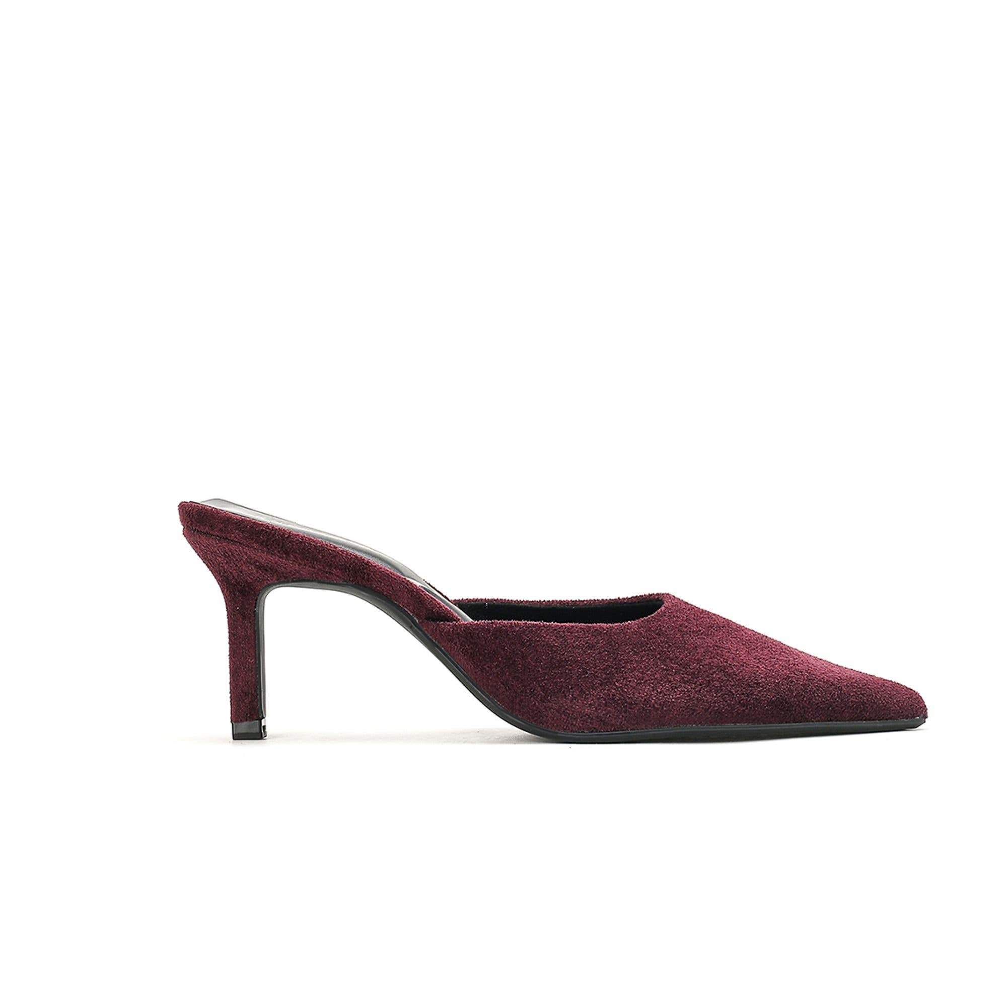 Lunya Velvet Mules, Alternate, color, Maroon