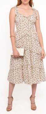 Petal & Pup Umika Floral Ruffle Tiered Cotton Midi Sundress