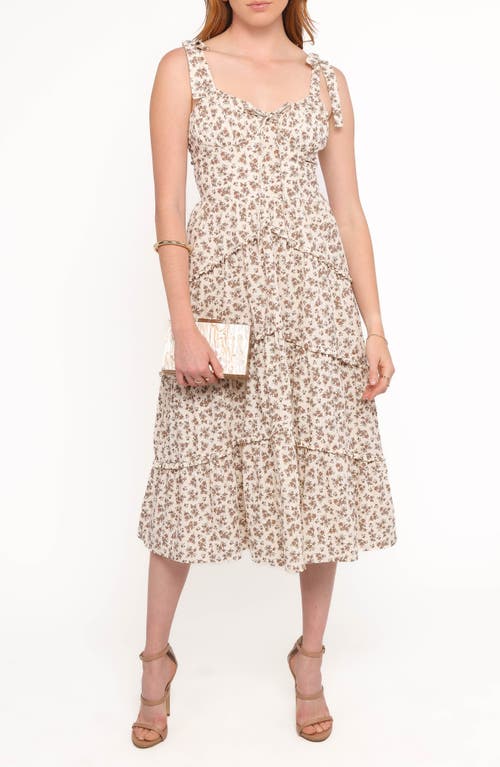 Petal And Pup Petal & Pup Umika Floral Ruffle Tiered Cotton Midi Sundress In Multi