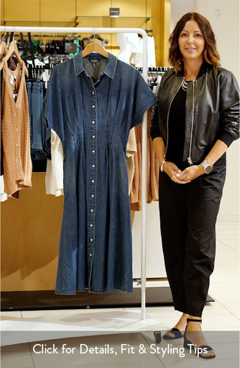 Pleat Denim Shirtdress, sales video thumbnail