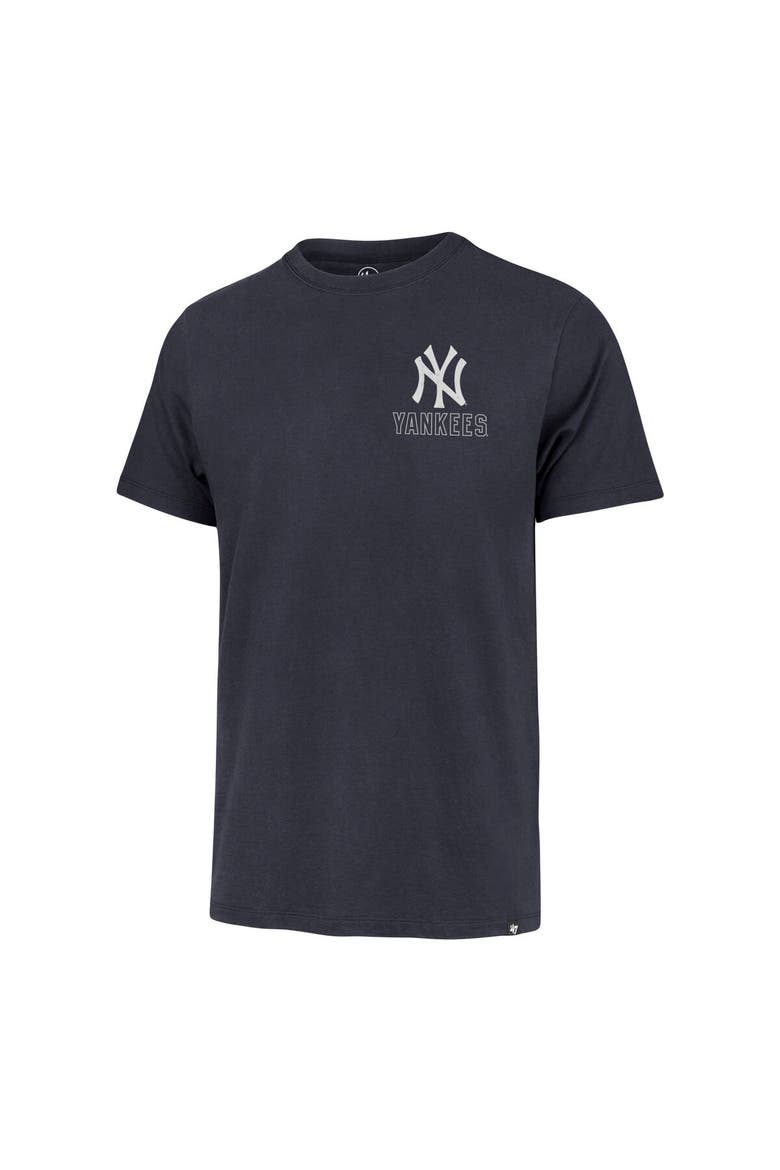 Men's '47 Navy New York Yankees Hang Back Franklin T-Shirt, Alternate, color, Navy