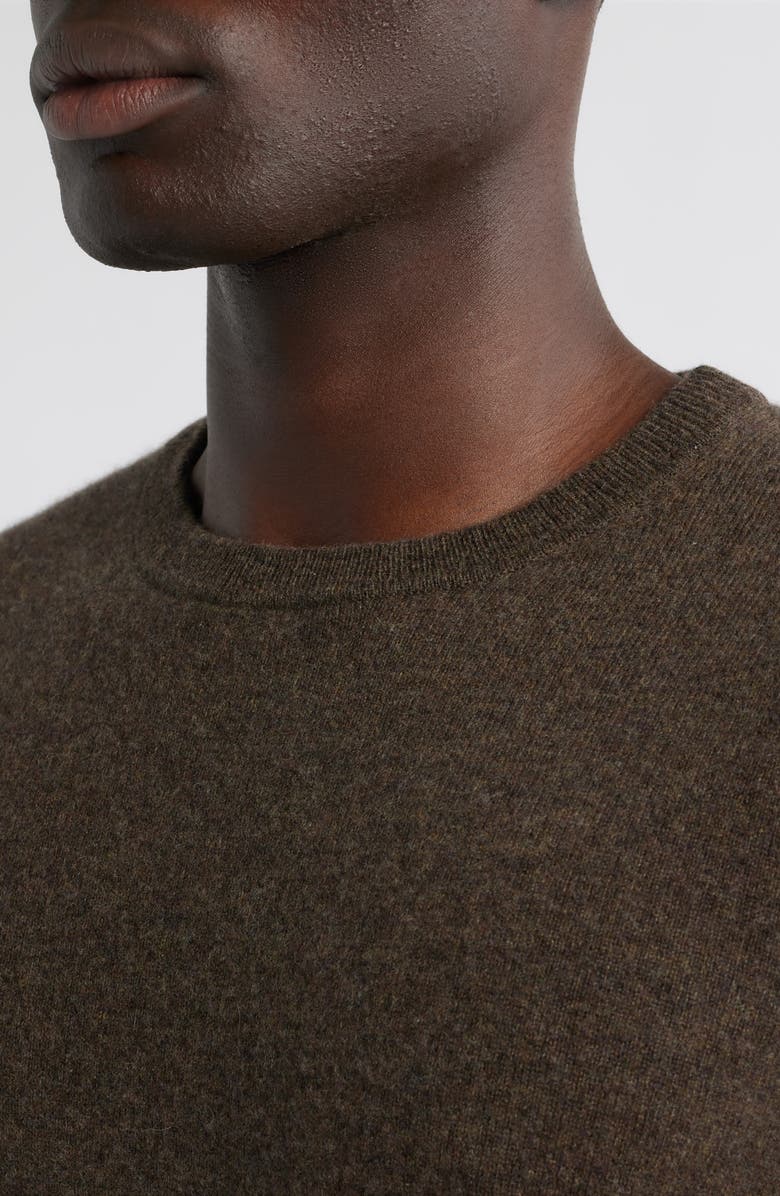 Nordstrom Cashmere Crewneck Sweater, Alternate, color, Brown Desert Heather