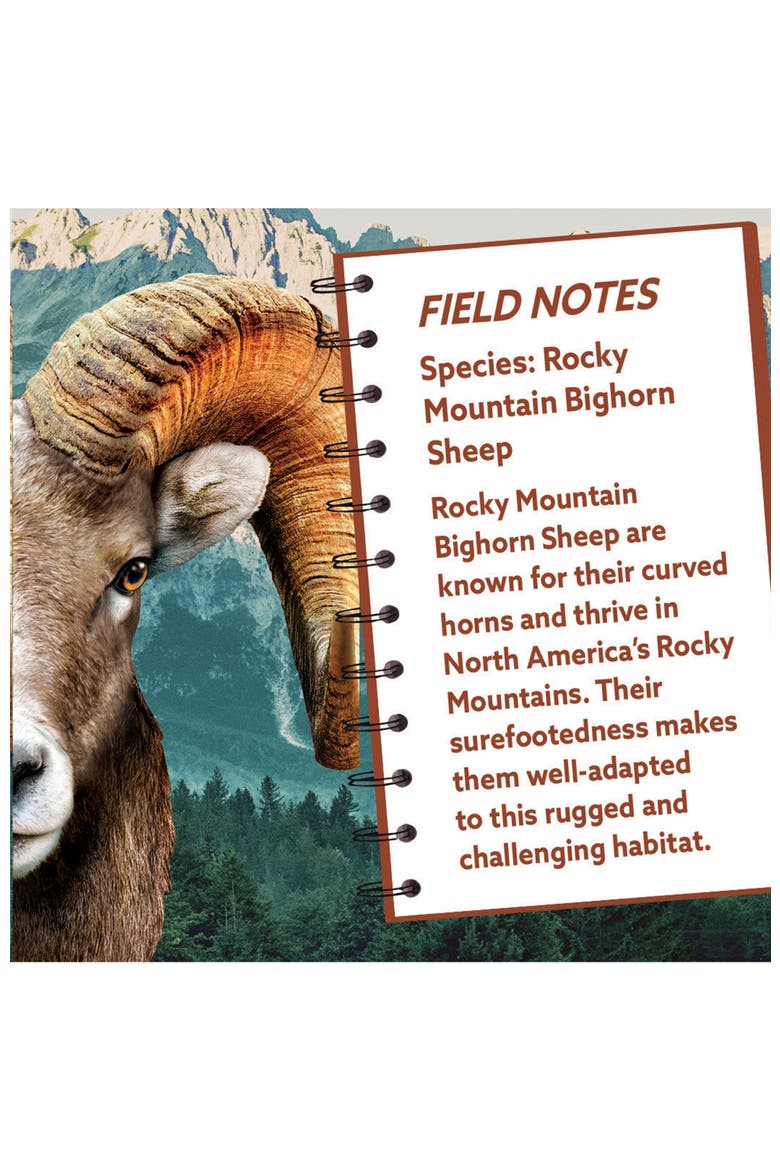 Bighorn Sheep 100 Piece Shaped Puzzle, Alternate, color, Multicolor