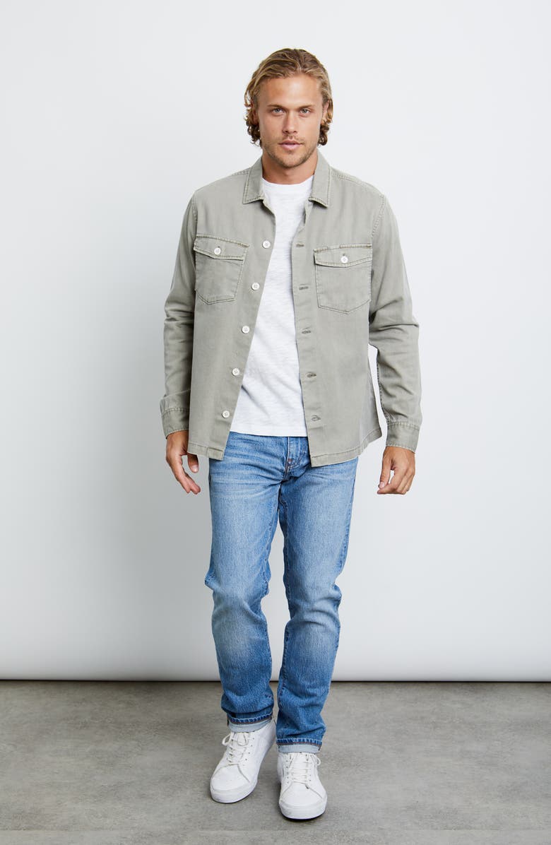 Rails Garment Washed Cotton Button-Up Military Shirt, Alternate, color, 