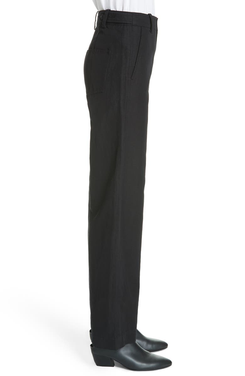 Vince High Rise Linen Blend Wide Leg Pants, Alternate, color, 