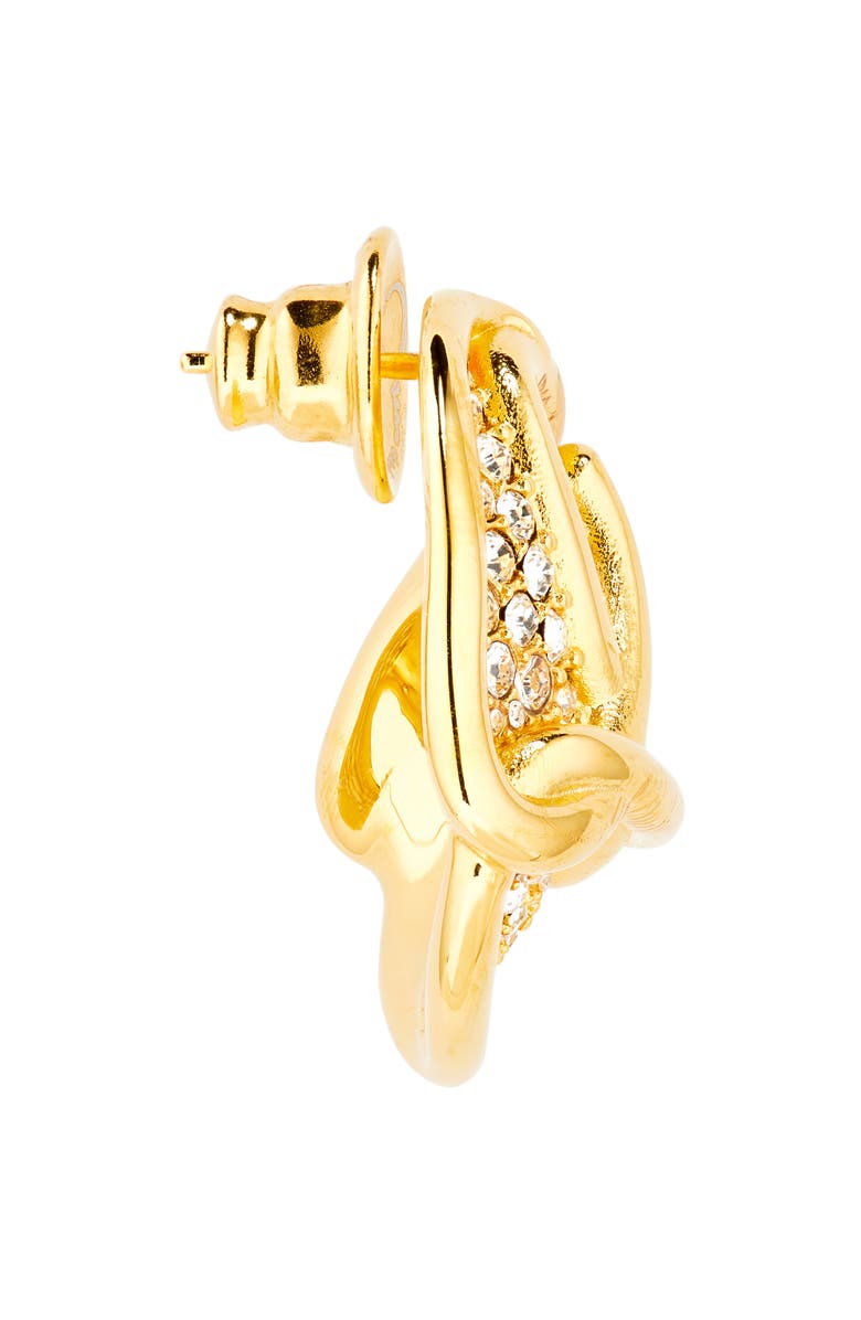 Oscar de la Renta Braided 'O' Pavé Earrings, Alternate, color, Crystal