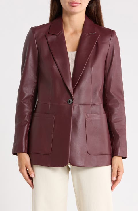 Oversize Leather Blazer