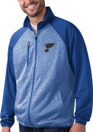 G-III SPORTS BY CARL BANKS Men's G-III Sports by Carl Banks Blue St. Louis Blues Runners Raglan Full-Zip Track Jacket