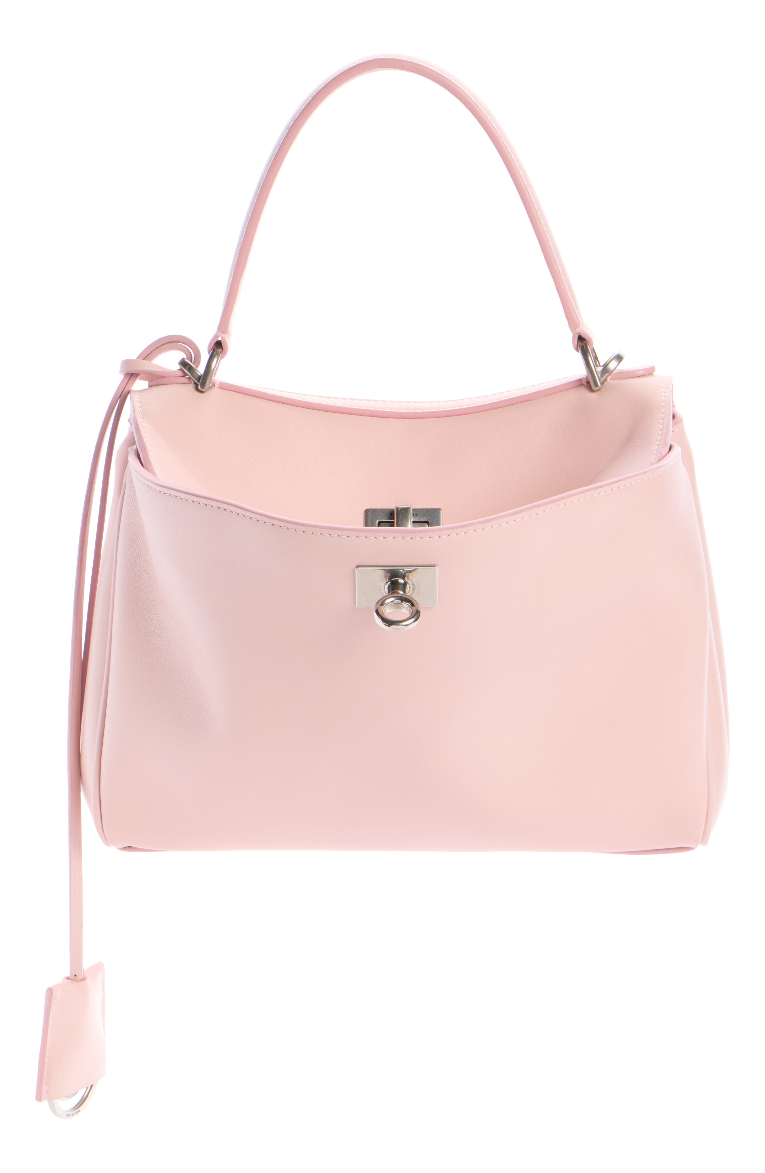 Balenciaga Mini Rodeo Leather Top Handle Bag, Main, color, 5831 Suede Pink