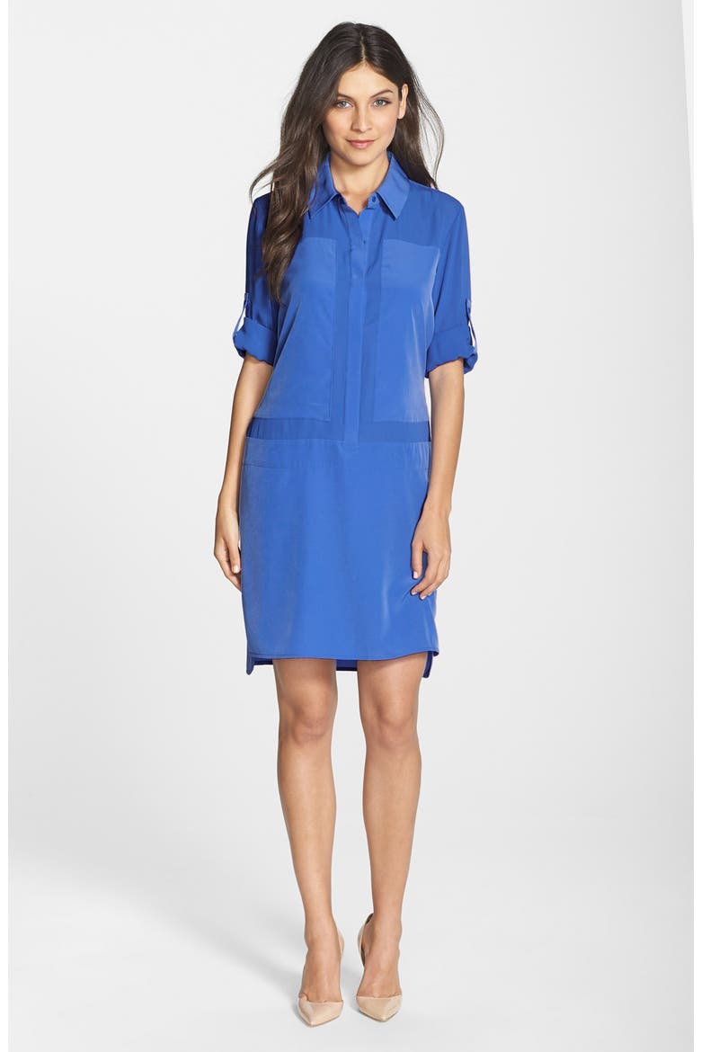 Georgette Shirtdress, Alternate, color, DAZZLING