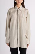 Bottega Veneta Oversize Cotton Button-Up Shirt