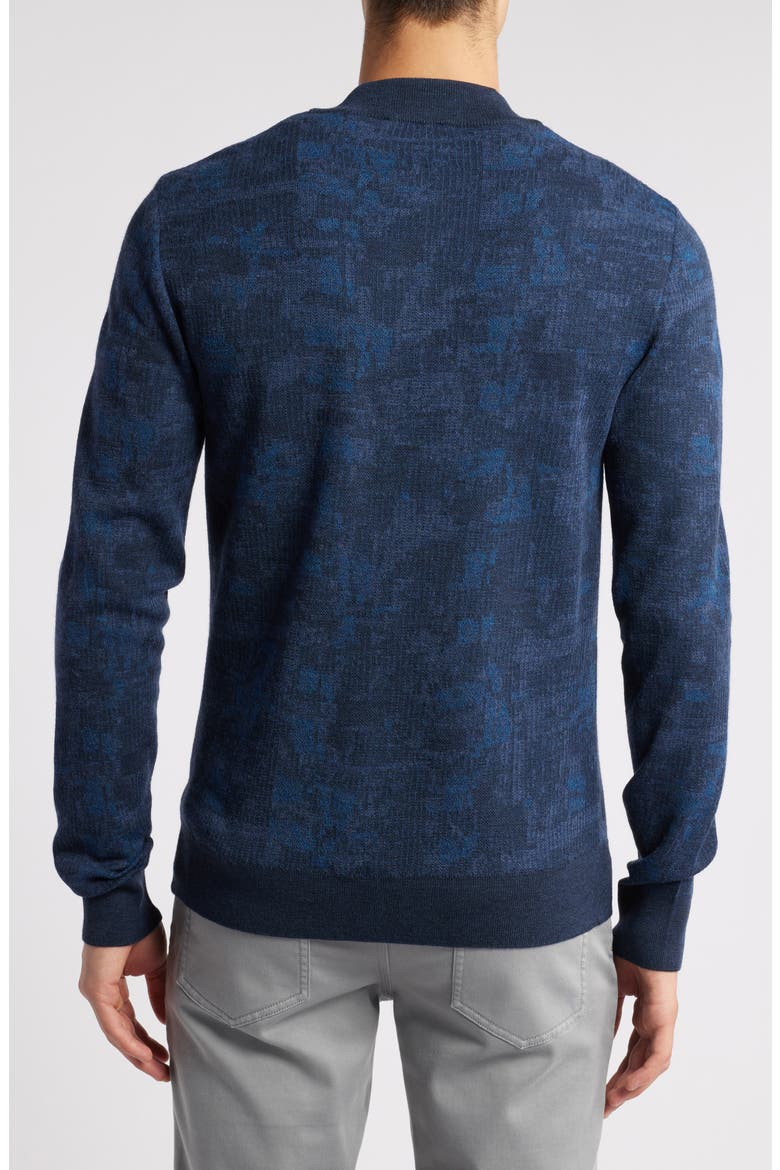 Dalup Half Zip Mock Neck Wool Sweater, Alternate, color, DARK TEAL