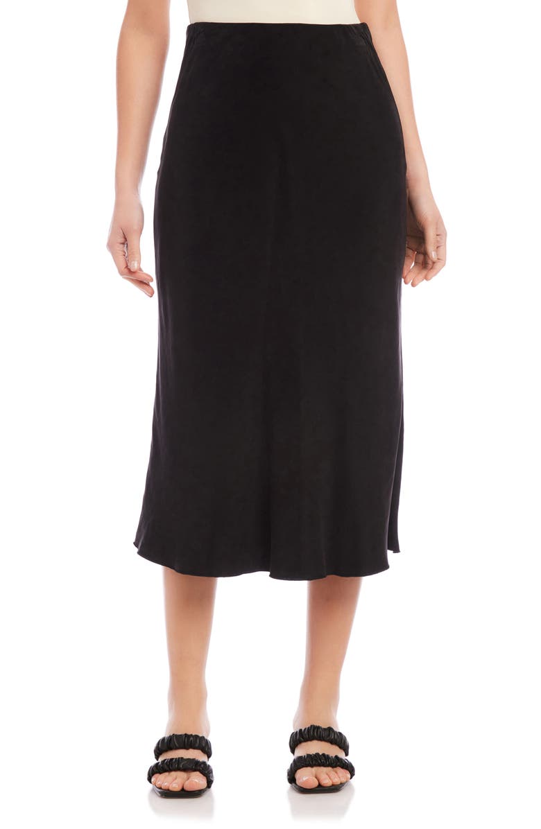FIFTEEN TWENTY Bias Cut Satin Midi Skirt, Main, color, 