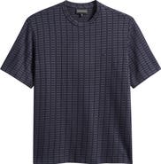 Emporio Armani Grid Pattern Cotton Sweater