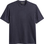 Emporio Armani Grid Pattern Cotton Sweater