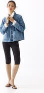 H&M Oversized Pleated Denim Jacket