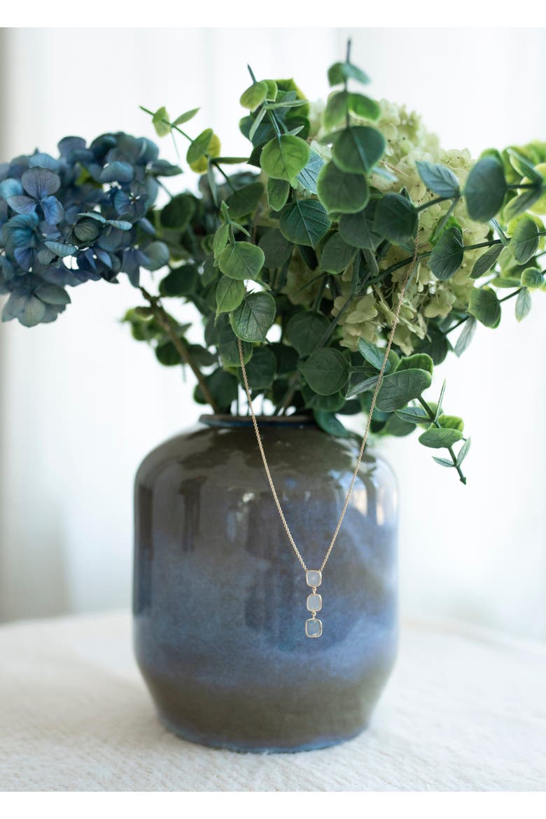 Cascade Drop Necklace, Alternate, color, White