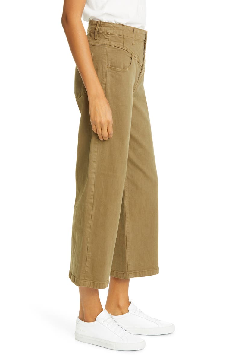 FRAME Ali V-Yoke High Waist Crop Wide Leg Jeans, Alternate, color,