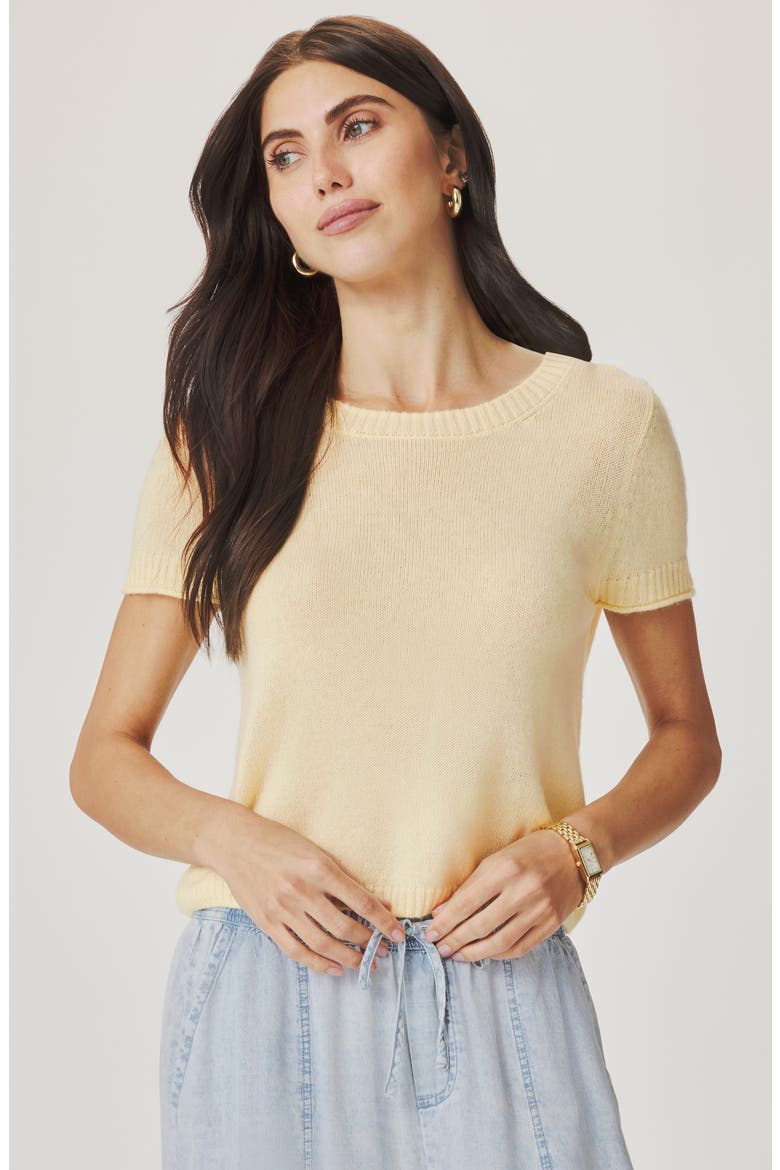 Emerson Short Sleeve Sweater, Alternate, color, HONEYSUCKLE