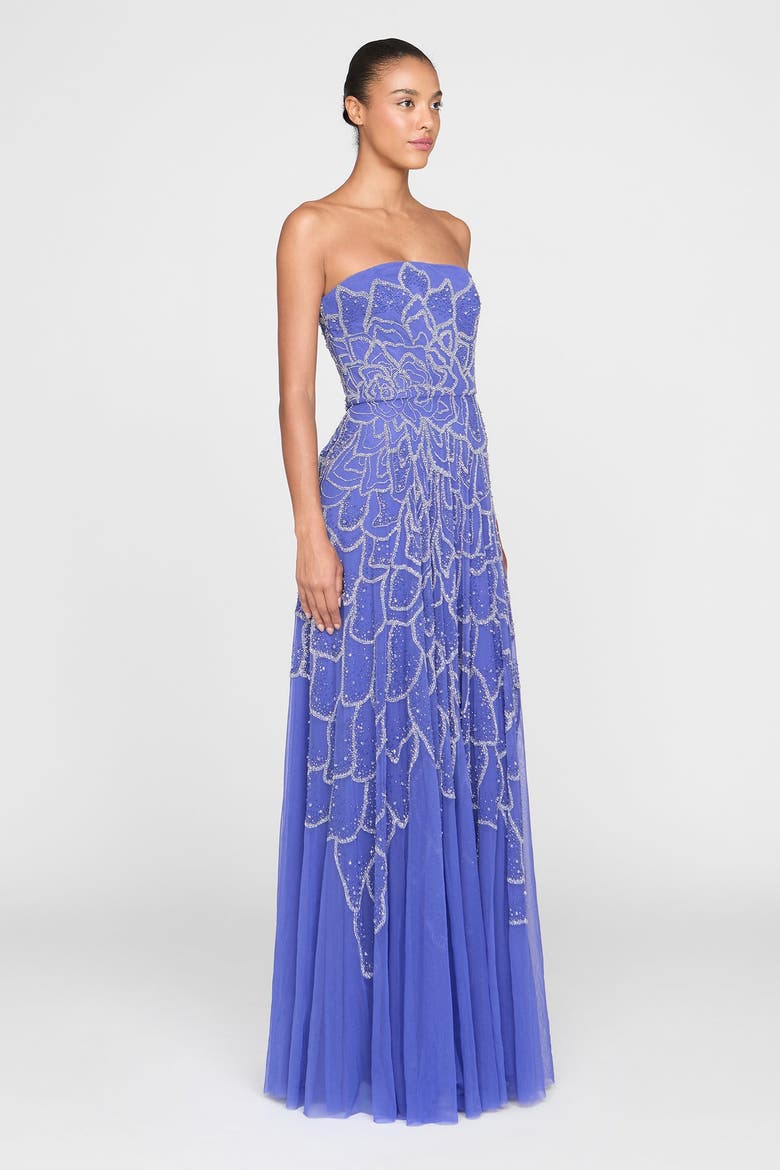 Ramona Ombre Beaded Gown, Alternate, color, Iris Bloom