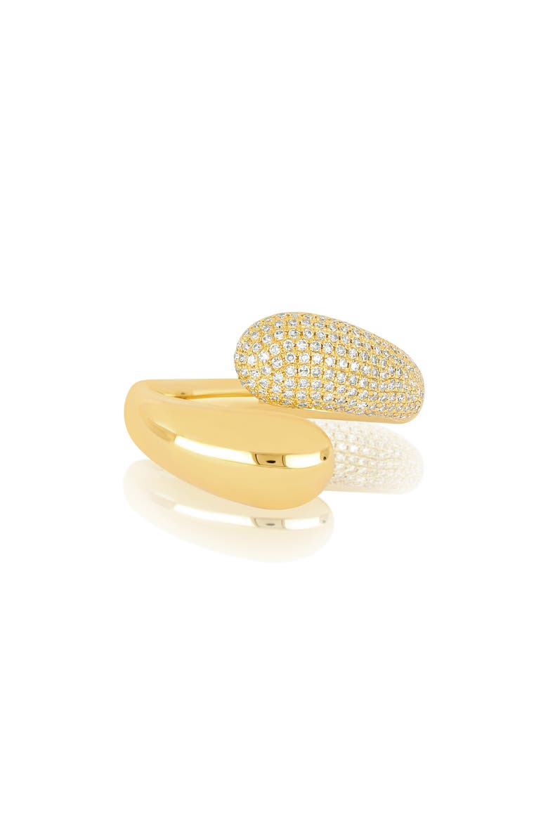 Diamond Dome Bypass Ring, Main, color, 14K YELLOW GOLD