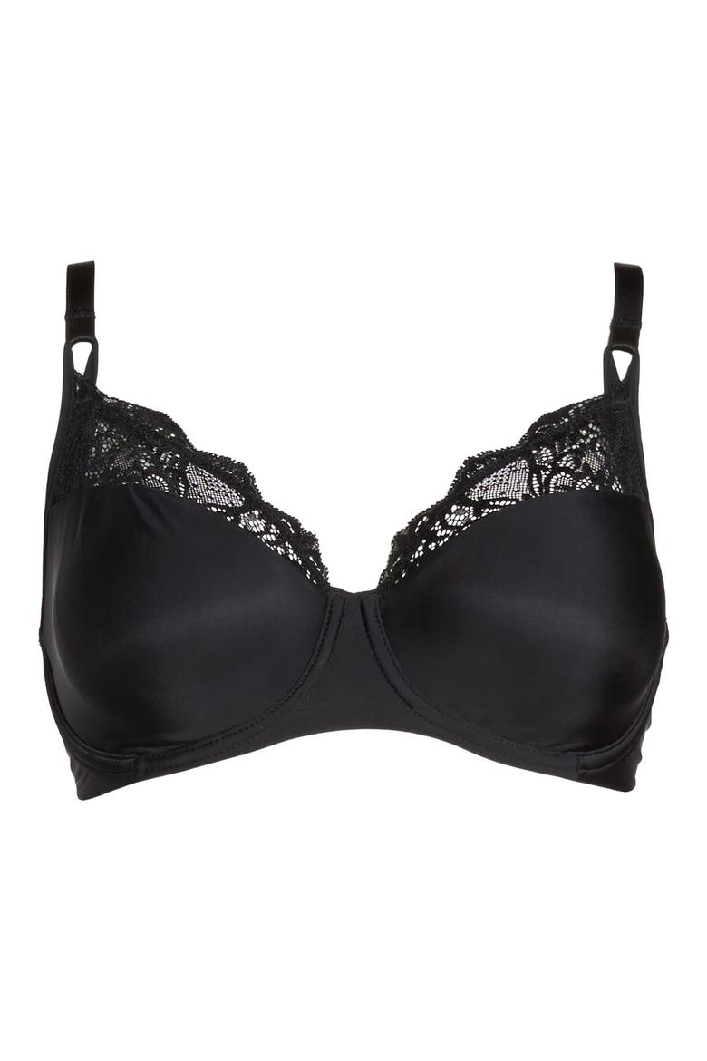 Lace Impression Underwire Bra, Alternate, color, BLACK