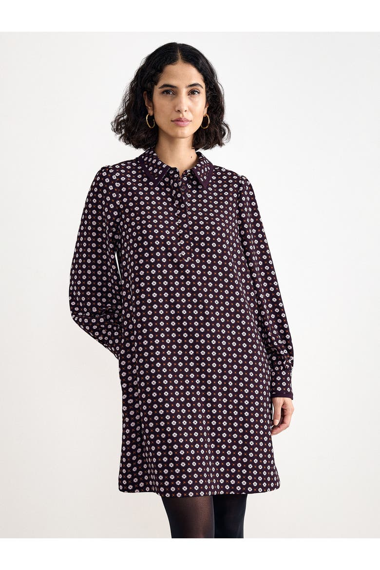 Pamela Foulard Dress, Main, color, Burgundy