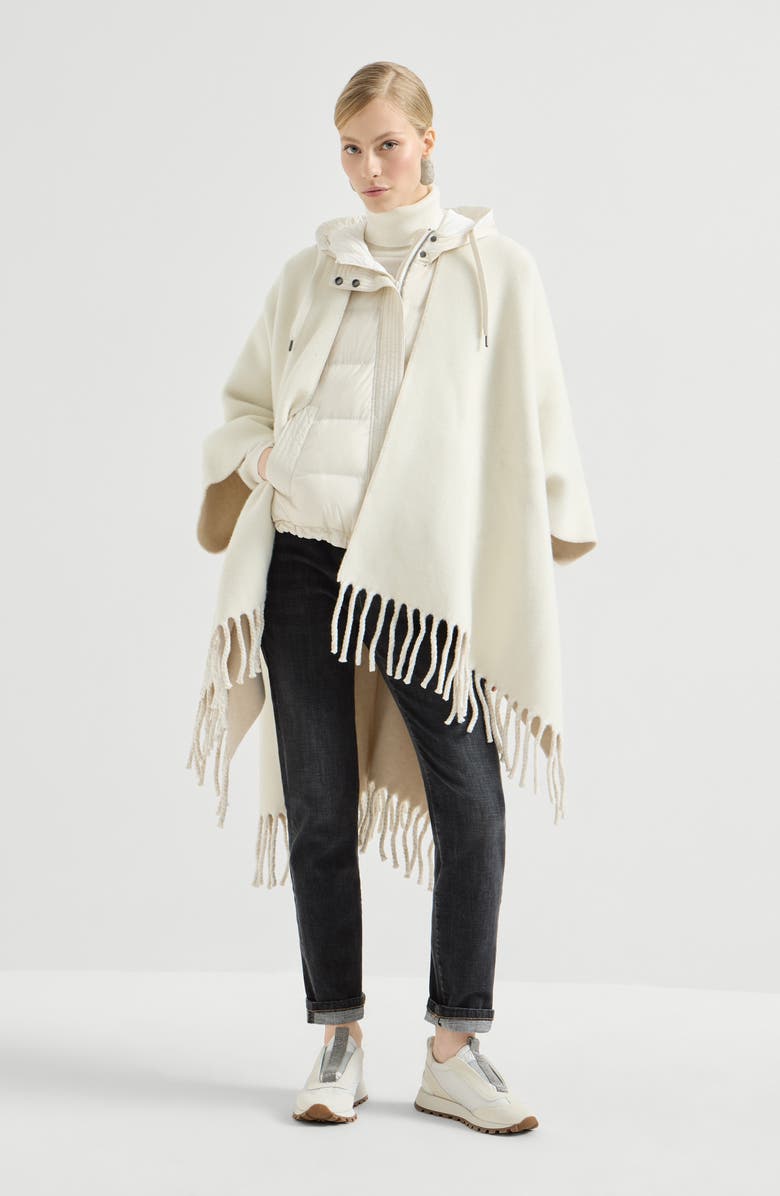 Brunello Cucinelli Nylon down vest, Alternate, color, Milk