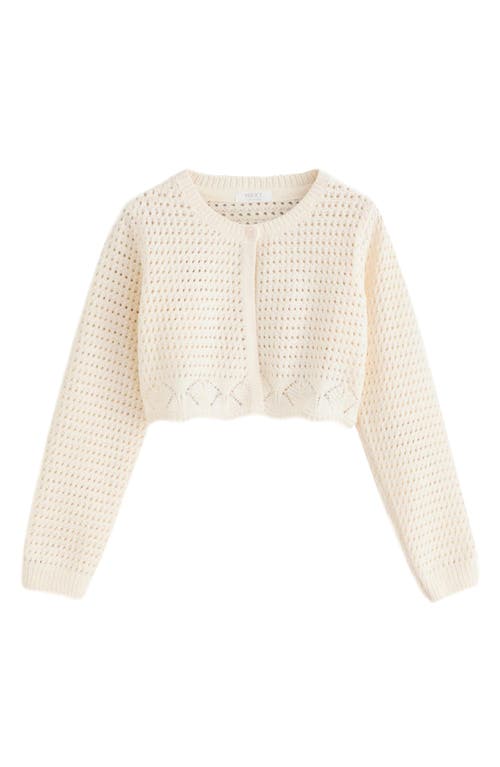 Next Kids' Open Stitch Cardigan In White