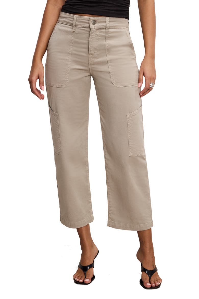 Crop Twill Cargo Pants, Main, color, MUSHROOM006