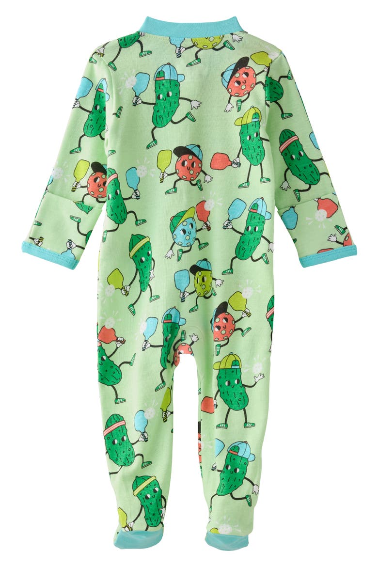 Scout One-Piece Organic Cotton Pajamas, Alternate, color, PICKLE BALLIN'