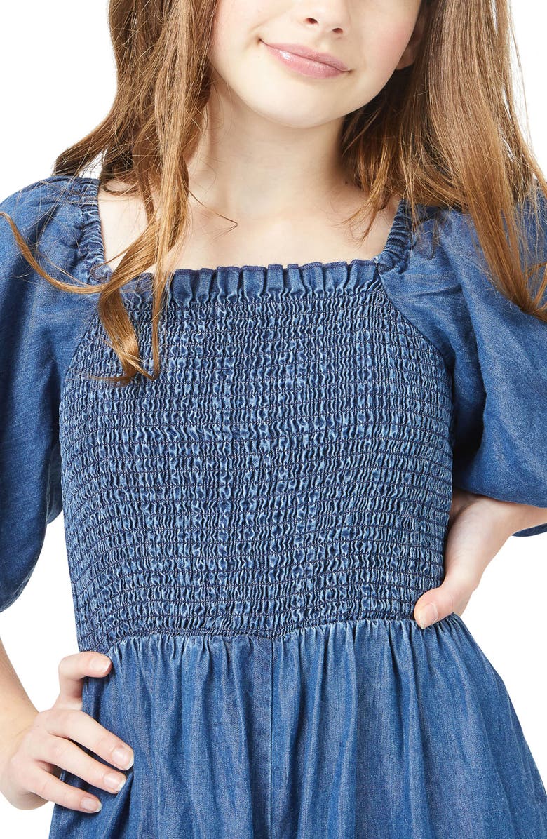 Habitual Girl Bubble Smocked Jumpsuit, Alternate, color, 