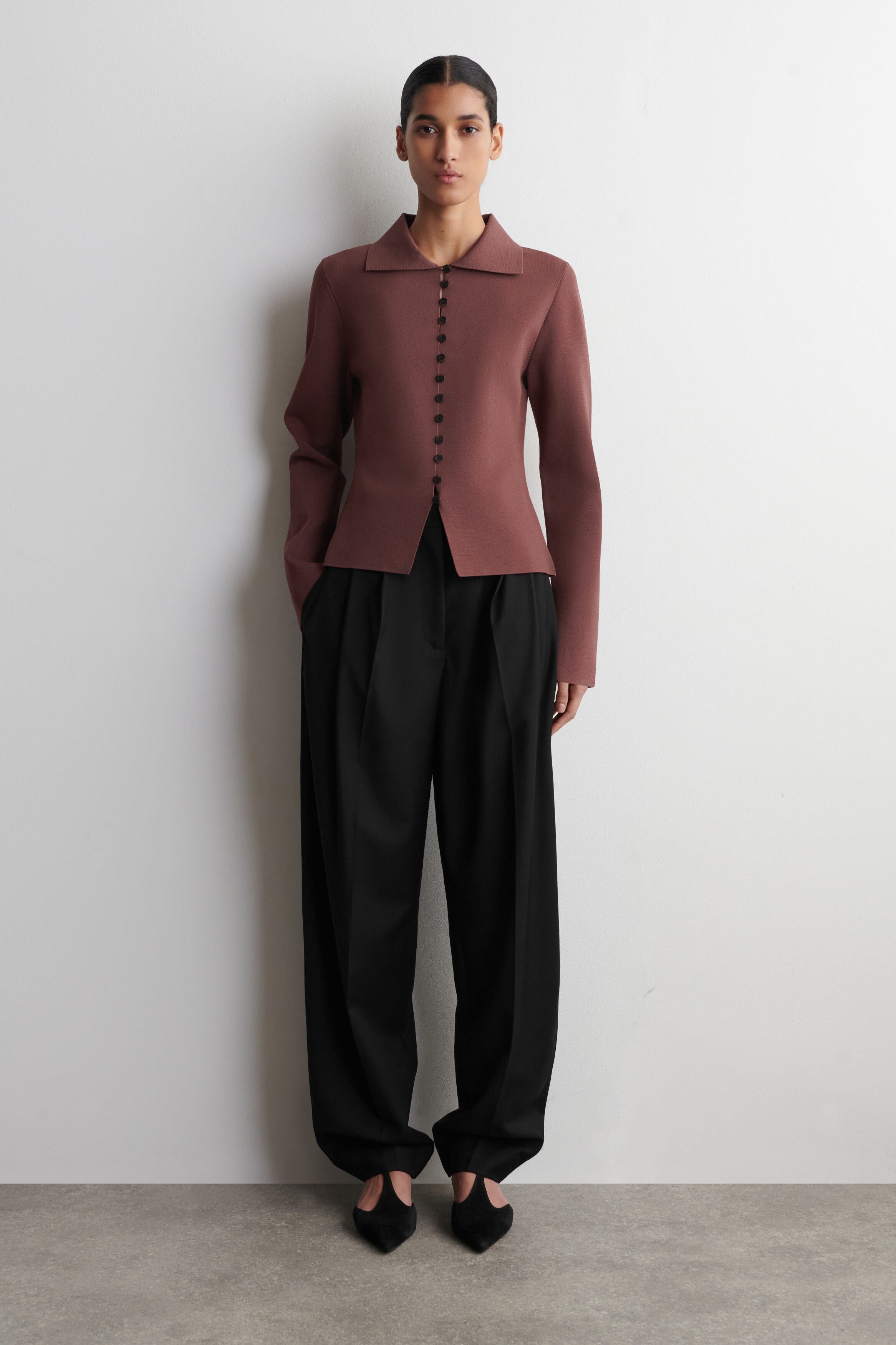 Waisted Milano-Knit Cardigan - image 2